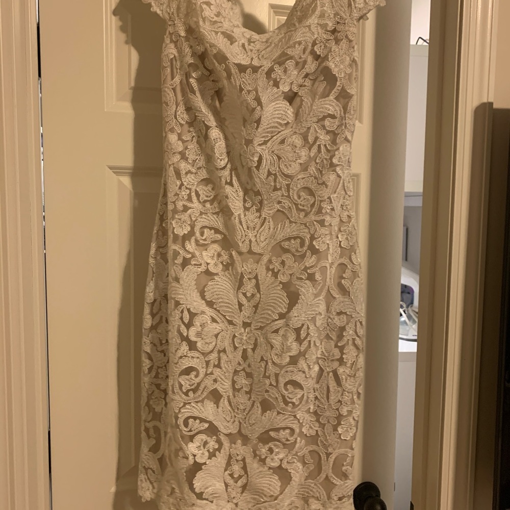 Tadashi Shoji White Lace Cocktail Dress